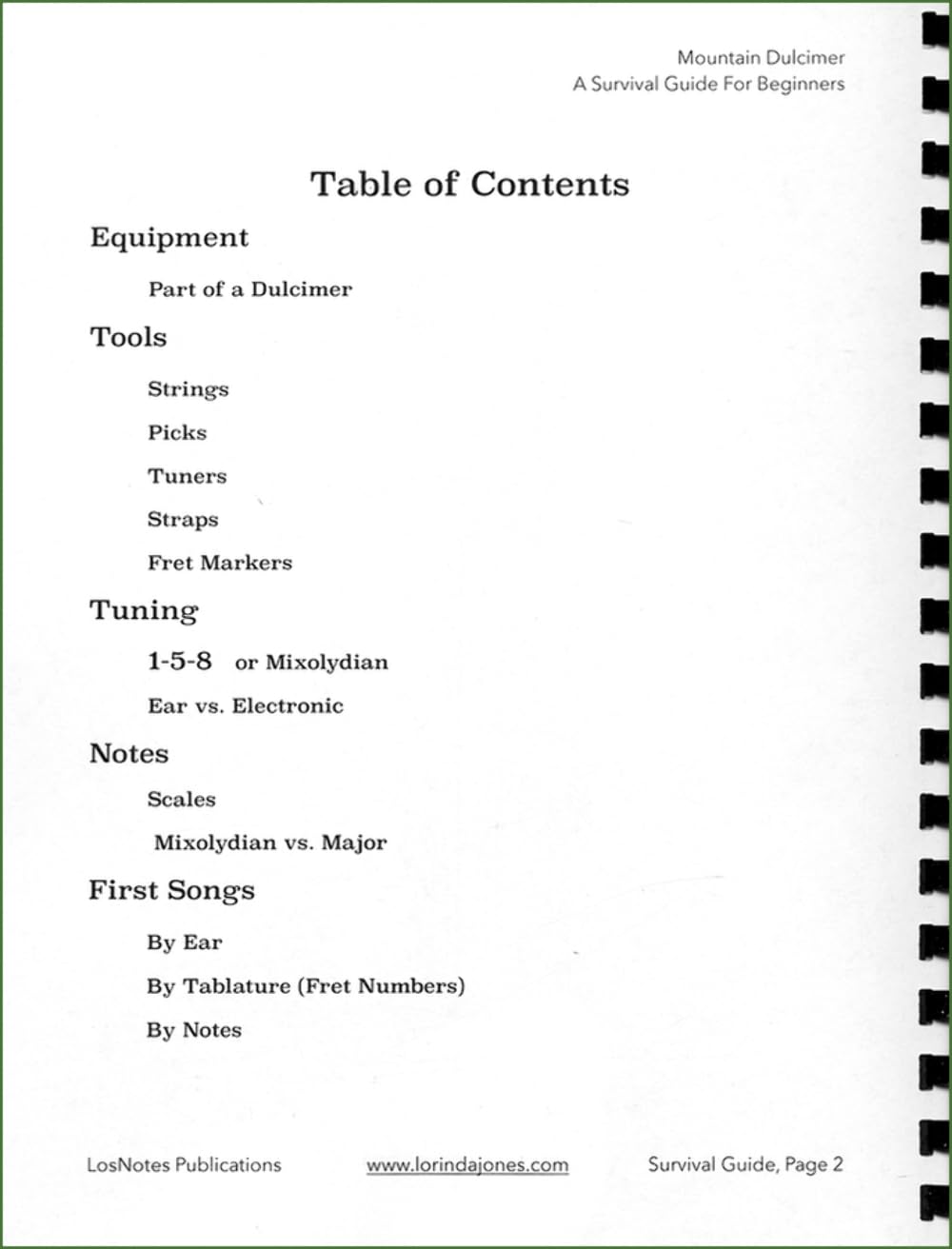 Lorinda Jones - Mountain Dulcimer: A Survival Guide For Beginners