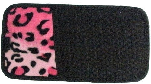 Pink Leopard Animal Print 10 CD/DVD Car Visor Organizer