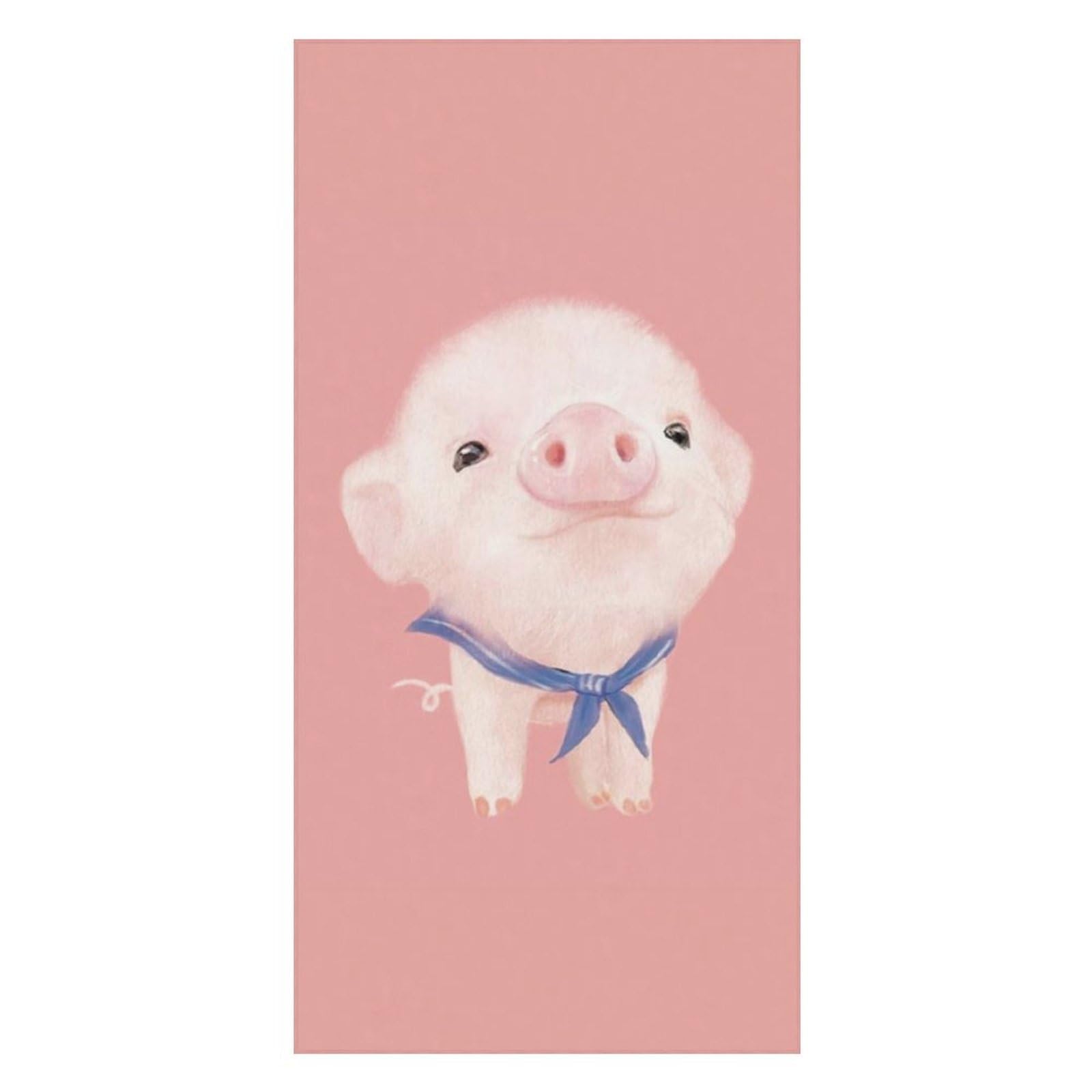 LWORZIIB Beach Towel, Pink Pig Bath Towel, Pool Towel Great for Gym Swimming 80 X 160cm