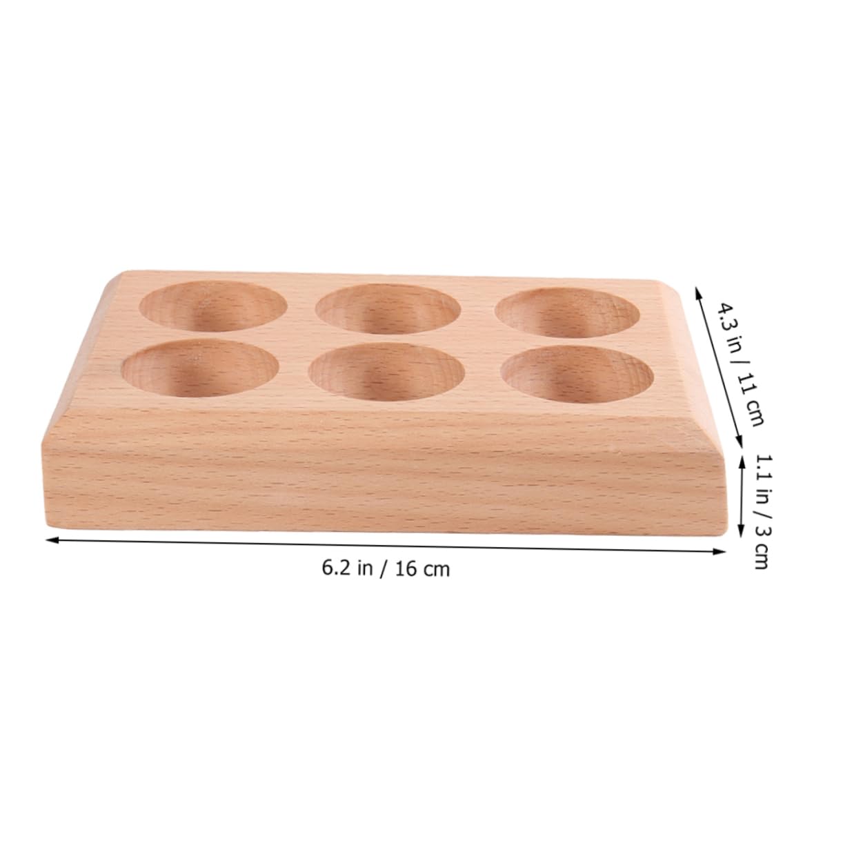 COLLBATH Egg Tray Kitchen Egg Container Fresh Egg Holder Countertop Egg Storage Fridge Egg Holder Egg Rack for Refrigerator Daily Use Egg Container Egg Container for Counters Egg Plate Wood