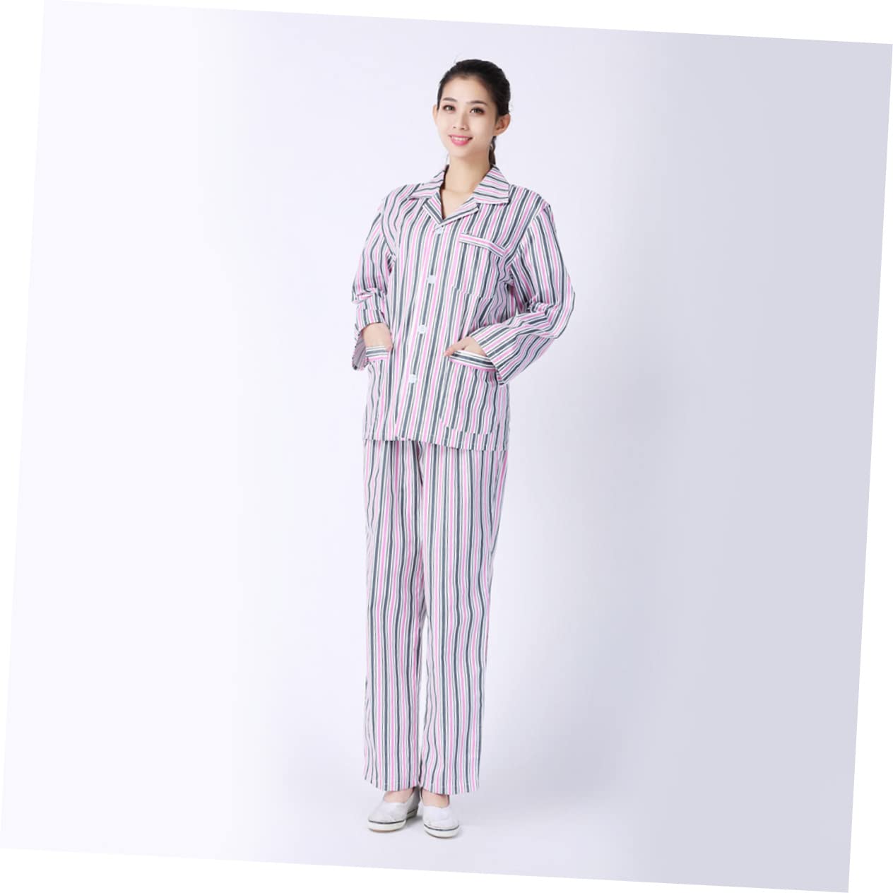 VALICLUD 2 Set Camicie da Notte di Cotone Paziente Vestito per Ospedale USA E Getta Paziente Veste Uomini Pigiami Ospedale Vestiti Infermiera Scrub Camice Perdere