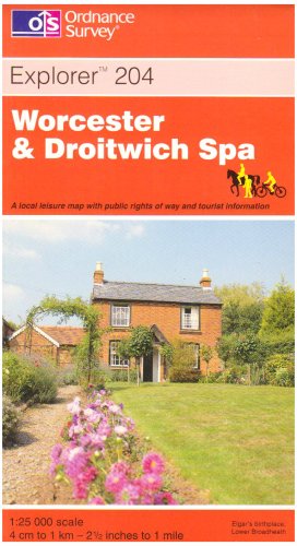 Worcester and Droitwich Spa: Sheet 204 (Explorer Maps)