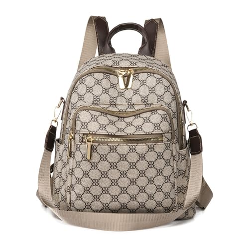 Sac à dos classique à carreaux gris en tissu haut de gamme avec grand volume de rangement