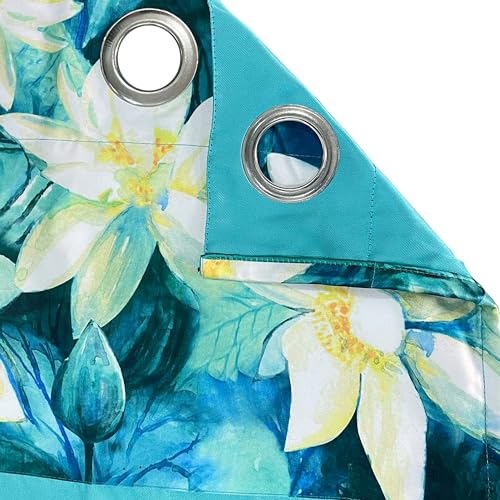 Image of Swayam 100% Blackout Polyester Window Curtain for Living Room & Bedroom | 5 Feet | Room Darkening Curtain with Eyelets | Pack of 1 | Solid Design - Turquoise
