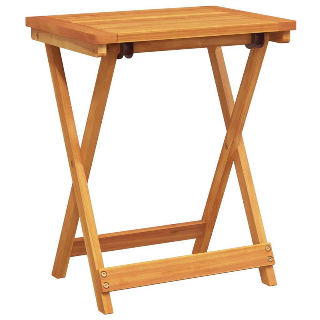 Tavolo da giardino pieghevole, 50 x 36 x 60 cm, in legno massiccio di acacia | Robusto legno duro tropicale, salvaspazio, per balcone, terrazza, giardino