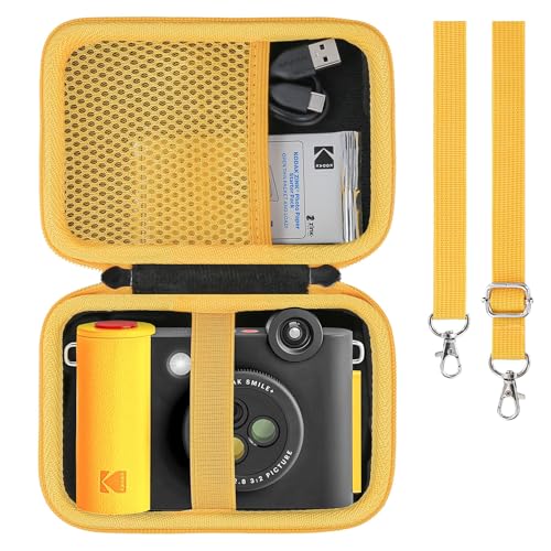 Image of khanka Hard Case for Kodak Smile+ /Kodak Smile Plus Camera,Black | EVA Hard Shell, Mesh Pocket Accessory Storage, Travel-Ready Portable Storage, Easy Carry Handle, Protective Case Only