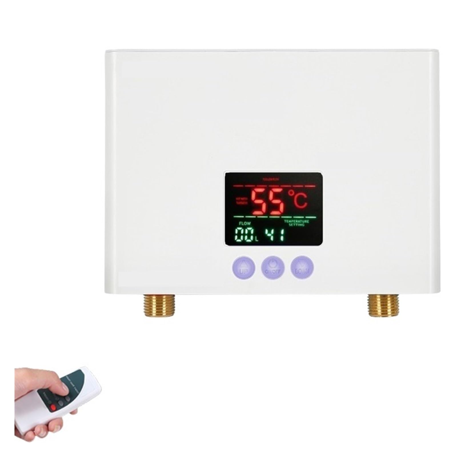 Mooilko 110 3500W Eletric Water Heater Flow Heater Pool Heater Kitchen Bathroom Instant Water Heater 3000W/5500W Tankless Water Heater For Shower Easy To Use(110 3500W)