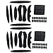 Helmpolster-Set, Fahrradhelmpolster, universale Schaumstoff-Pads für Fahrrad-, Motorradhelm, 2 Sets (Schwarz)