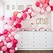 Soonlyn Pink Balloons 100 Pack Latex Balloons 10 Inch - Baby Pink Balloons Round Balloon Macaron 6 Colors for Baby Shower Party Decoration Birthday Wedding