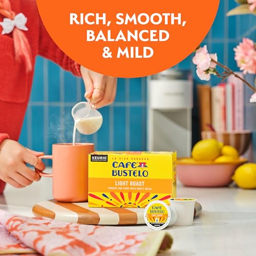Image of Cafe Bustelo Light Roast, Single Serve Coffee Pods, 10 Count (Pack of 6)