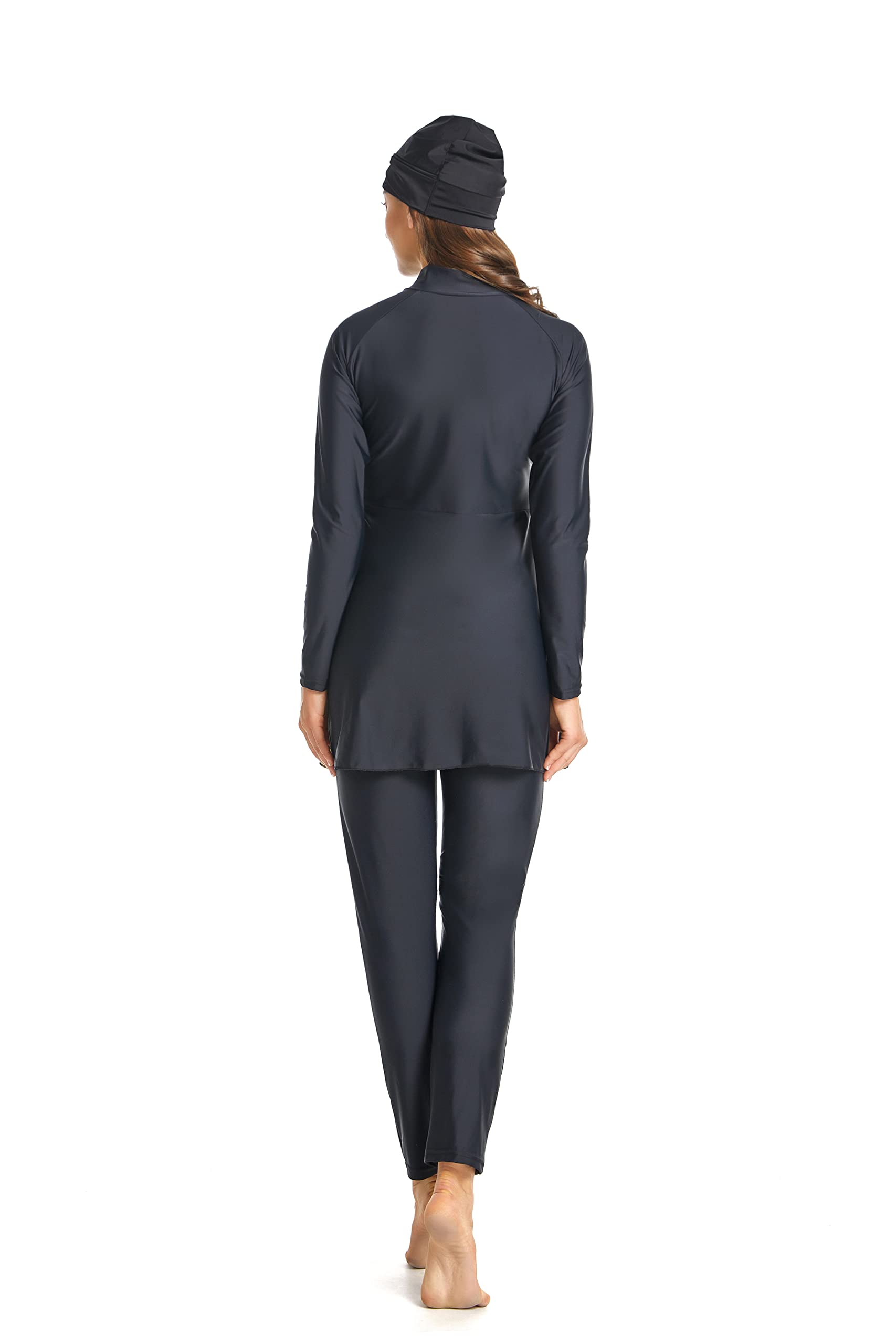 BlueSnow Costumi da Bagno Musulmani per Donna Costumi da Bagno modesti a Maniche Lunghe Costume da Bagno Arabo Islamico Burkini