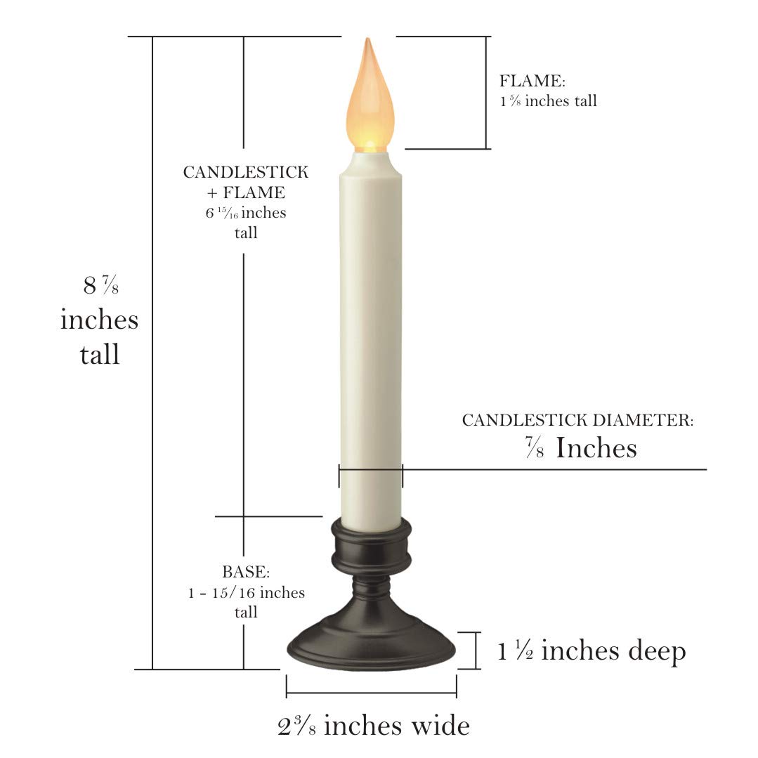 Xodus Innovations FPC1205A4 Battery Operated LED Window Candle, Dusk