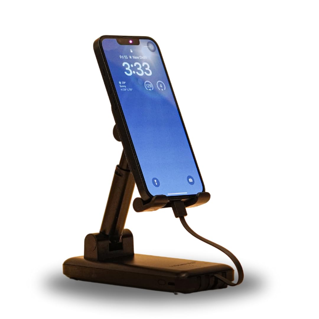 Homified Powerstand 10000Mah, Black | Powerbank with Inbuilt Stand | Powerbank Fast Charging | Quick Charge for iPhone, Android | 12W Charging Speed | LED Indicator | Micro-USB, USB- Type C | (B0CXJ78W32) Amazon Price History, Amazon Price Tracker