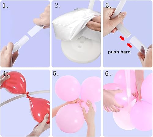 Miniatura 5 de Faylapa Juego de 2 soportes de columna de arco redondo para globos, arco de columna redondo para cumpleaños, boda, baby shower, graduación,