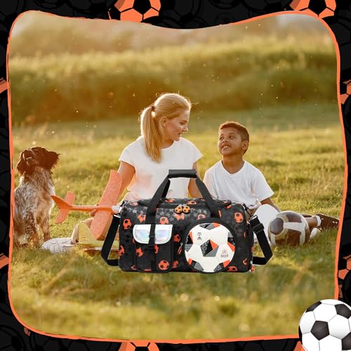 HTgroce Bolsa de Viaje Bolsa Deporte Niño Plegable Bolsa Piscina de Futbol Gym con Compartimento Zapatos - imagen 5