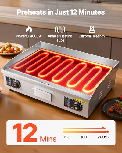 Plancha Pro 4000W Fonte 65,5x40 cm VEVOR – Image 3