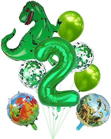 3rd Birthday Decorations Boy,Balloons Dinosaur Birthday Party Decorations, 3rd Number Foil Balloons Green Boys Birthday, 3rd Birthday Party for Boys Birthday Green Dinosaur Party Supplies