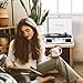 Vintage Suitcase Record Player - 3-Speed LP Turntable with Belt-Drive, Bluetooth Vinyl Player, Built-in Speakers, Auto-Stop, Bass Control, Retro Design, Headphone/RCA/AUX Outputs + Extra Stylus & Mat