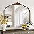 WAMIRRO Arched Mirror,Gold Traditional Vintage Ornate Baroque Mirror,Antique Brass Mirror for Entryway/Fireplace/Living Room/Hallway/Bathroom.36“X30“ Gold