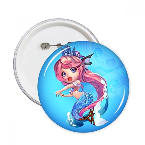 Badge bouton rond de vêtement avec dessin animé drôle décoration 5 pièces S
