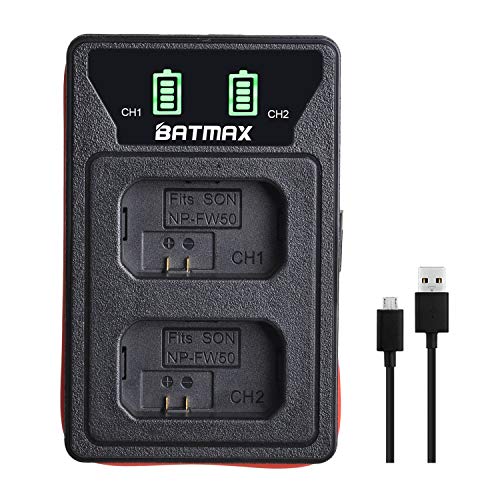 Batmax Rapid NP-FW50 - Cargador de batería USB para Sony NP-FW50, Sony...