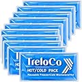 TrelaCo 10 Pcs Gel Ice Packs Reusable 9.4" x 4.7" Soft Flexible Ice Pack for Injuries Hot and Cold Compress for Knee Shoulder Head Neck Ankle Wrist Elbow Arm Foot Headaches Surgery