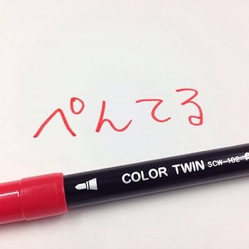 Amazon.co.jp: ぺんてる 水性ペンセット カラーツイン SCW-6 6色