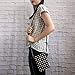 Tainada Crossbody Travel Zippered Wallet Purse Clutch Phone Bag (Polka Dots Black)