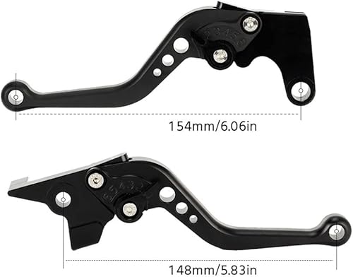 Miniatura 2 de Para Yamaha FZ6 FZ 6 FAZER 2004-2010 Empuñaduras de motocicleta Manillar CNC Aluminio Ajustable Palancas de Embrague de Freno (Color G)