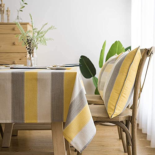 Nappe rectangulaire coton lin lavable antisalissure cuisine - 5