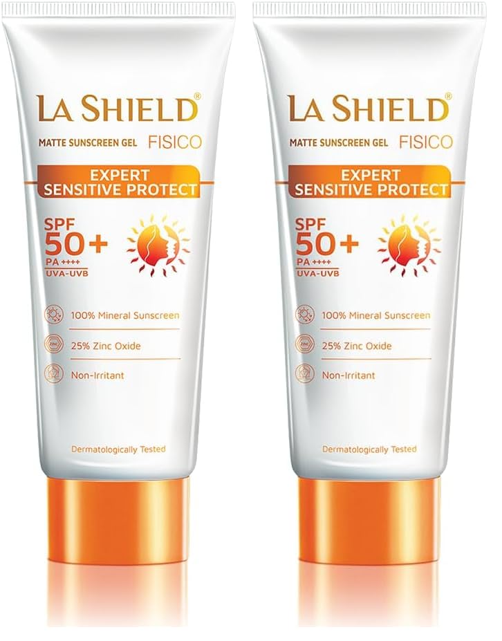 Image of La Shield Fisico SPF 50 PA++++ 100% Mineral Sunscreen|Water Resistant Upto 8hours|Chemical filterfree|Non-greasy|Lightweight|No Whitecast|Broad spectrum|Dermatologist Prescribed|For Sensitive skin|50g