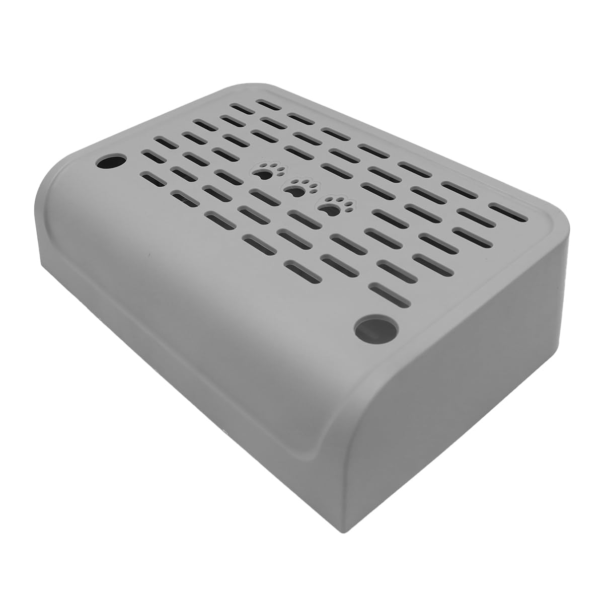 Orivin Cat Litter Box Step Stool with Washable Mat Non-Slip Pedal Stairs for Cat Litter Tray Accessories Grey