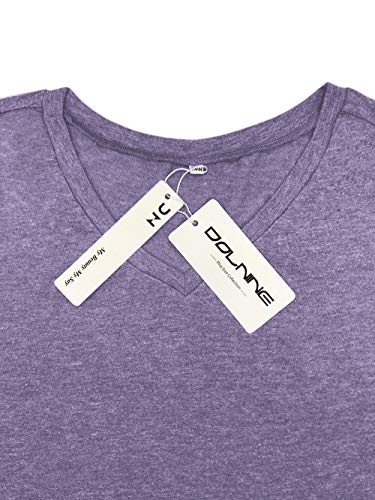 Image of DOLNINE Plus-Size Tops for Women Casual Short Sleeve Color Block T-Shirts | Basic Going Out Tees, Summer Trendy Loose Fit Tunics