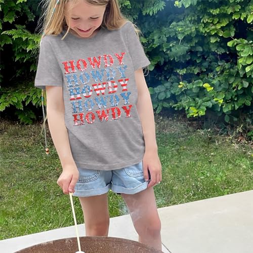 CM C&M WODRO Kid Howdy America Shirt Boy Girl 4th of July Cowboy Patriotic T-Shirt USA Western Short Sleeve Tee Top3