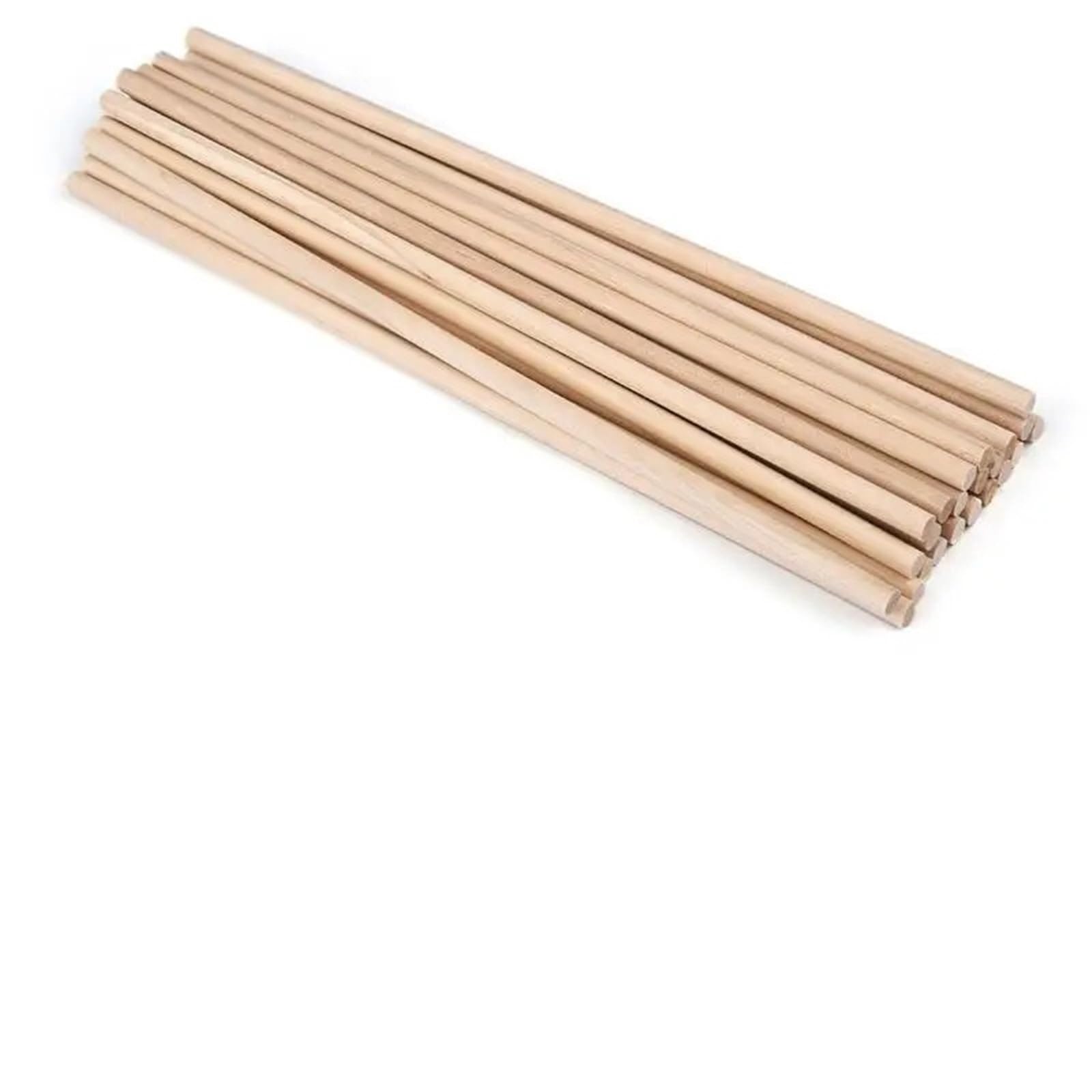 HYQOUKLR Wooden Sticks, Wooden Dowels 50 Pcs 3mm & 5mm x 100-300mm Crafts Lollies Model Making DIY Woodworking(5x200 mm)