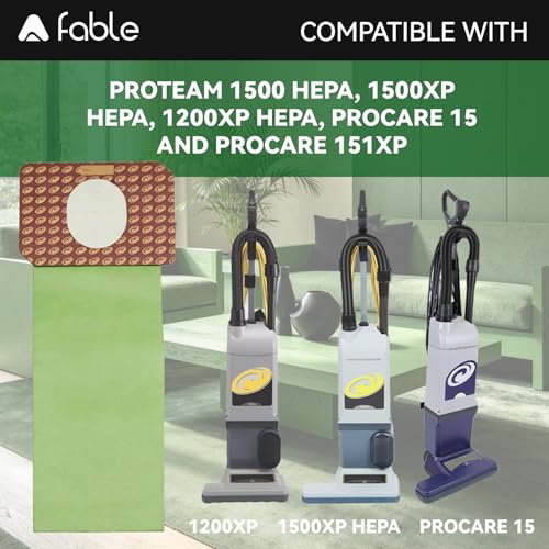 Image of 20 Pack 103483 Fit for ProTeam Backpack Vacuum Bags | Compatible with ProTeam 3.25 Quart Upright Vacuum,For ProForce 1200XP,1500X PHEPA, ProCare15&151XP