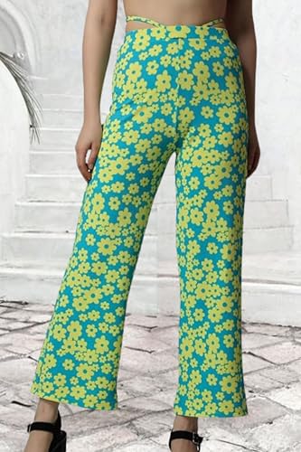 Image of POPWINGS Formal Casual Solid Trousers for Women || Work Trousers for Women || Pull On Trousers for Women || High Waist Women Trousers for Summer