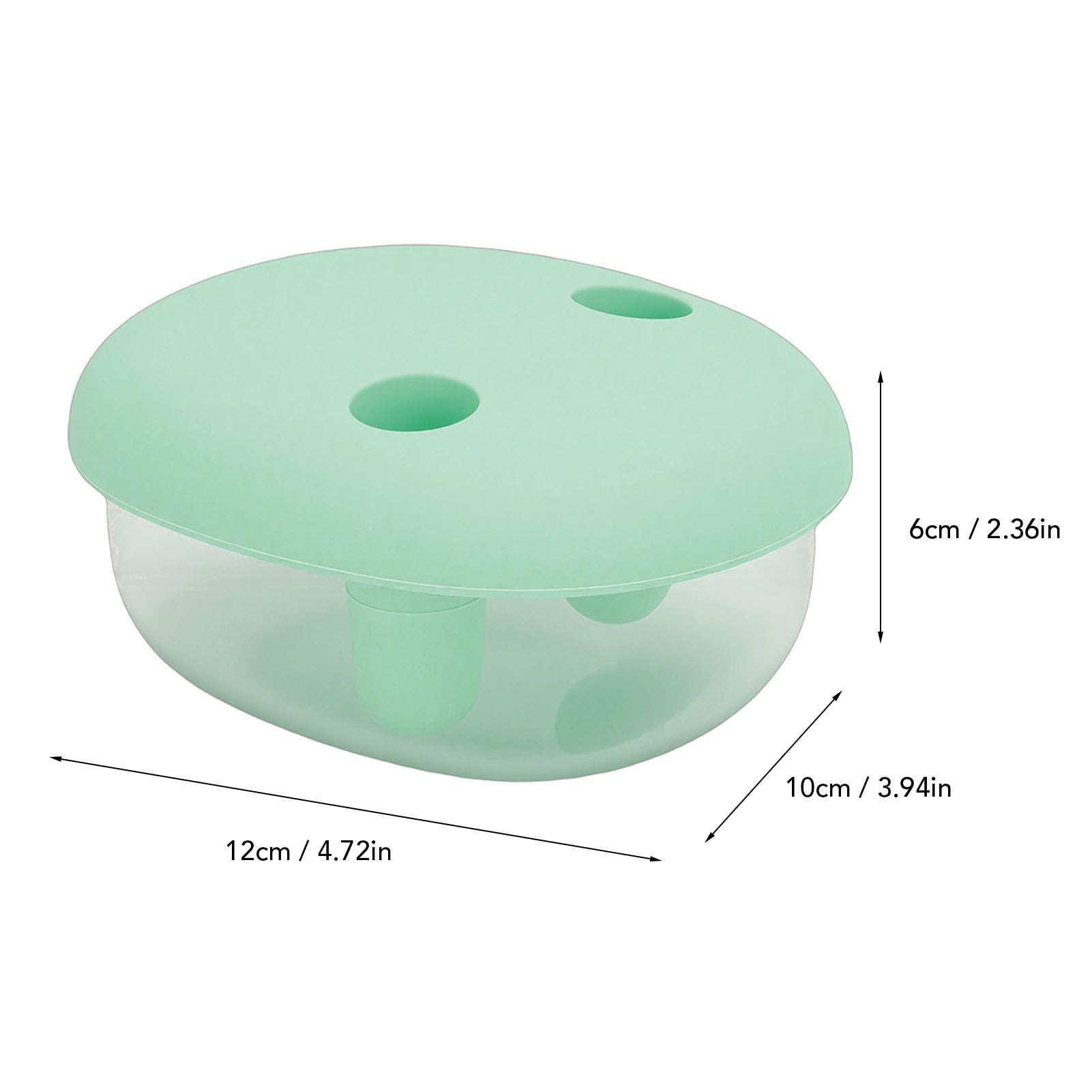 Snack-Fingerbehälter, Snackbox ohne Schmutz mit Auslaufsicherem Verschluss und Wiederverwendbarem Design, Ideal für Unterwegs, in der Schule oder Im Büro.Eingebauter (GREEN)