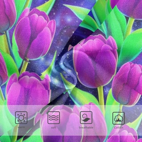 Joisal Girls Underwear Toddler 2t Cotton Panties Little Girl Bright Briefs Kids Undies Vibrant Purple Tulips3