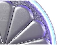 Vista 5 de Atlin Designs Cama Queen de madera moderna con cabecero en forma de luna en blanco lechoso