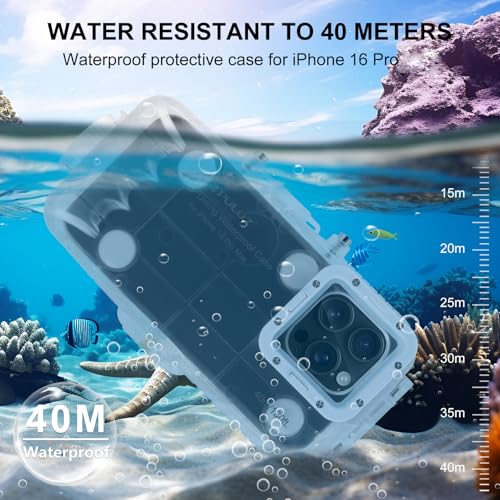 Coque de plongée iPhone 16 Pro coque étanche antichoc IPX8 - 3