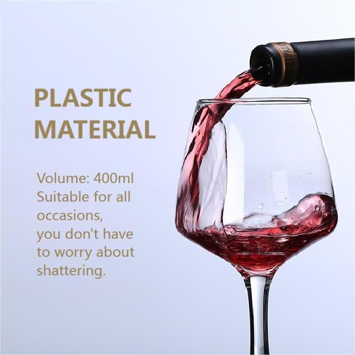 Bicchiere Da Vino In Plastica Trasparente Riciclabile - Calice Da Vino Infrangibile 20 Pezzi~p142935508