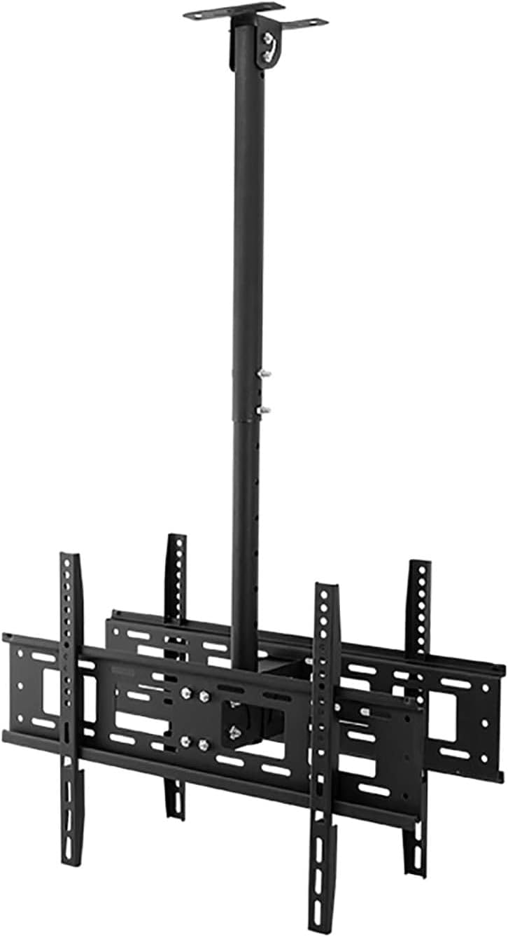 Ceiling Tv Mount Bracket for 32 65 Inch LCD Tvs Dual Screen with Telescoping Adjustable Height Pole Stand-1m