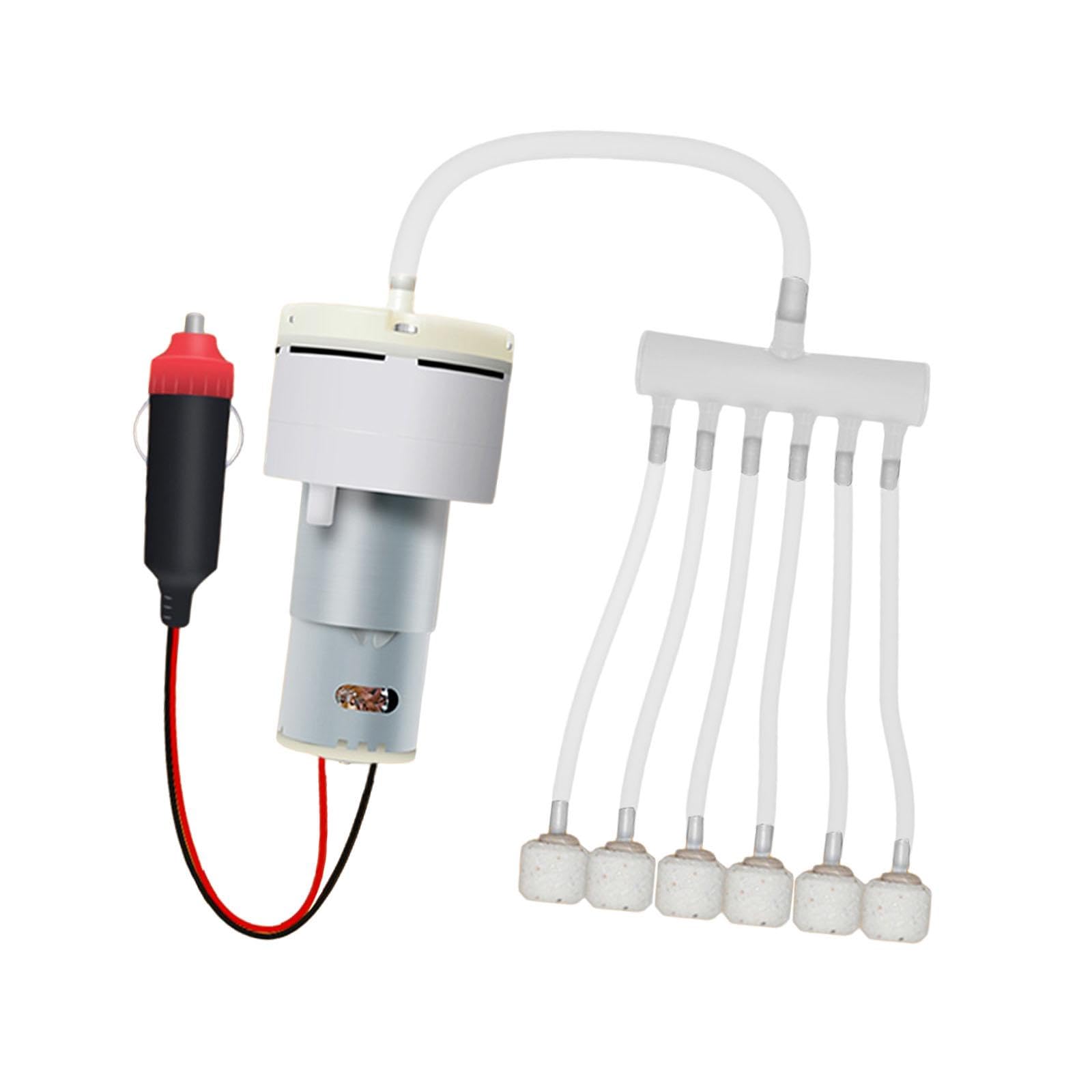 perfk Diffusore per Pompa d'Aria per Acquario Robusto con Accessori, ossigenazione, Multiuso, Portatile, Pratico, aeratore per Acquario, Silenzioso, Stile 9