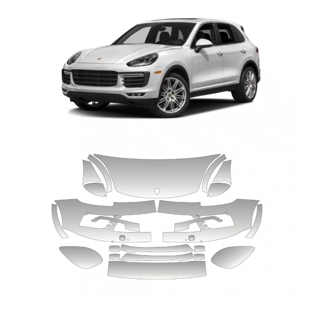Winyl PPF/Vinyl Protector/Pre-Cut PPF Szablony do samochodu STAR SAM Kompatybilny z Porsche Cayenne (9Y0) 2017-2019 Wersja 2
