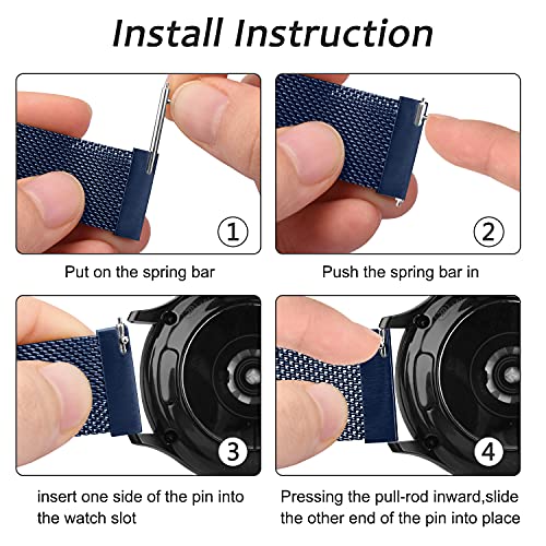 Image of Tobfit 22mm Strap Compatible for Fire-Boltt Ninja Call Pro, Phantom, Ring, Visionary (Watch Not Included), Stainless Steel Chain Strap with Magnetic Buckle for Men&Women