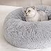 Fhodigogo Hundebett Katzenbett Waschbar Donut Hundebett Weiches Plüsch Rundes Hundesofa mit Wasserfeste Unterseite Katzenbett für innerhalb Katzen und Hunde bis 3 kg(S/35X12CM)