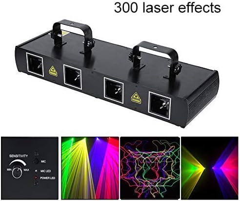Stage Light, 4Lens 30W 7CH DMX512 Sound Actived Disco DJ Party Show Effect Lights US Plug 110V