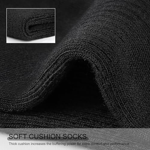 Image of Airacker Athletic Quarter Socks with Cushion Running Ankle Socks for Men Women 6 Pairs