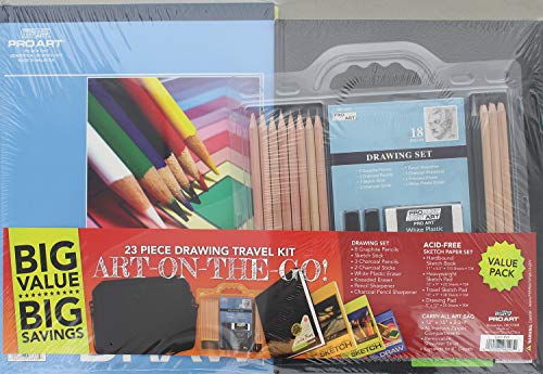 PRO ART Travel Kit Art On The Go, 23 Piece Set, Multi